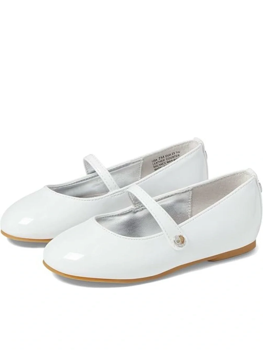Nina White Patent Mary Jane Girls Dress Shoes